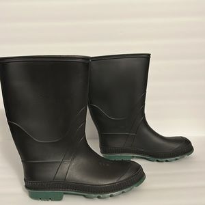 Black and Green Rain Boots Size 7